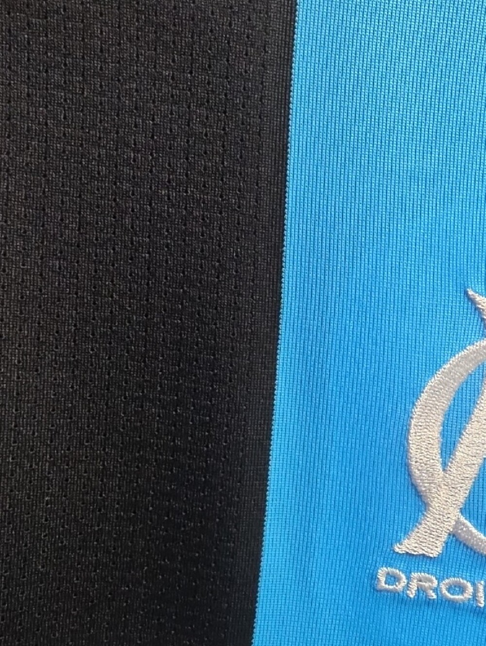 adidas Men's OM Black and Blue Football Jersey - Picture 12 of 12